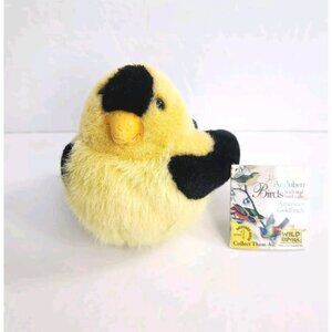 Vtg Wild Republic Audubon Bird Plush Talking Stuffed Animal American Goldfinch